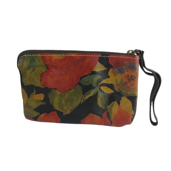 Patricia Nash Cassini Floral Leather Wristlet Pouch Wallet - Picture 2 of 4